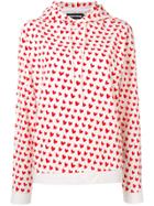 House Of Holland Heart Print Hoodie - Red