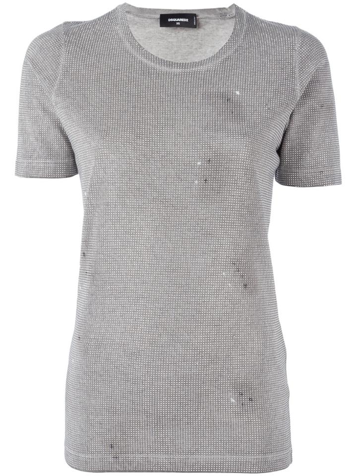 Dsquared2 Microstud Accent T-shirt - Metallic