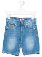 Tommy Hilfiger Junior - Denim Bermuda Shorts - Kids - Cotton/linen/flax/lyocell - 7 Yrs, Blue