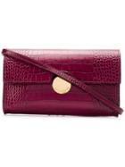 L'autre Chose Crocodile Print Mini Clutch - Purple