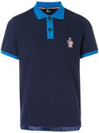 Moncler Grenoble Logo Patch Polo Top - Blue