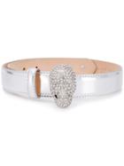 Philipp Plein Crystal Skull Belt - Silver