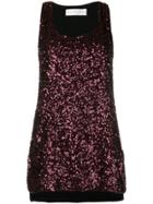 Victoria Victoria Beckham All Over Sequin Blouse - Red