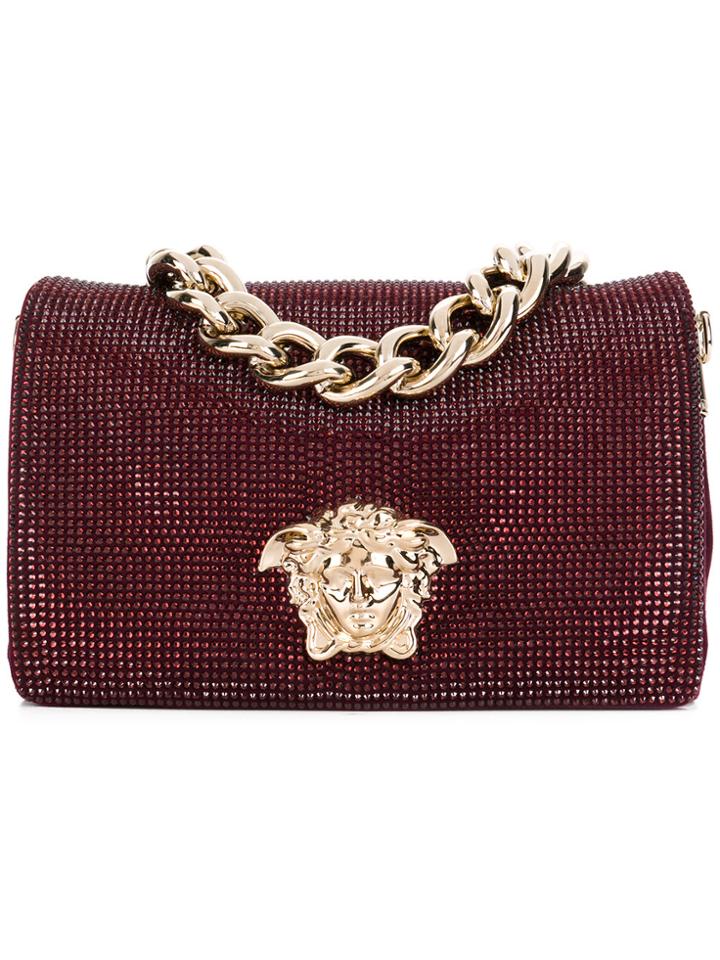 Versace Embossed Sultan Bag - Pink & Purple