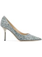 Jimmy Choo Love 85 Glitter Pumps - Blue
