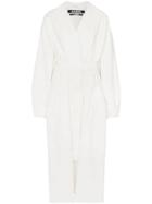 Jacquemus Mid-length Belted Trench Coat - White