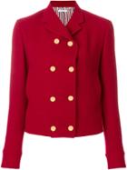 Thom Browne Cropped Melton Jacket - Red