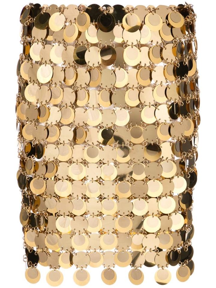 Paco Rabanne Sequin Mini Skirt - Gold