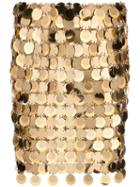 Paco Rabanne Sequin Mini Skirt - Gold