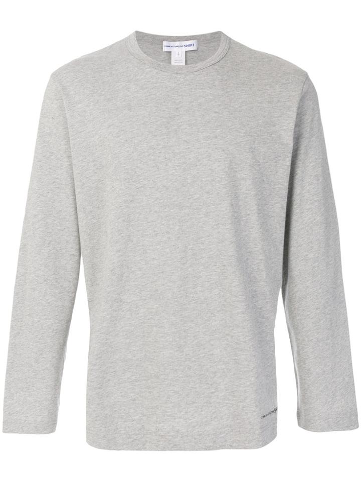 Comme Des Garçons Shirt Classic Long Sleeve Tee - Grey