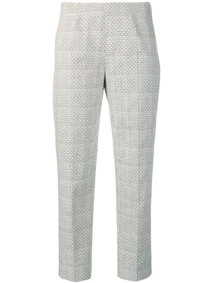Piazza Sempione Printed Cropped Trousers - Black
