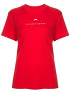 Marine Serre Logo Print T-shirt - Red
