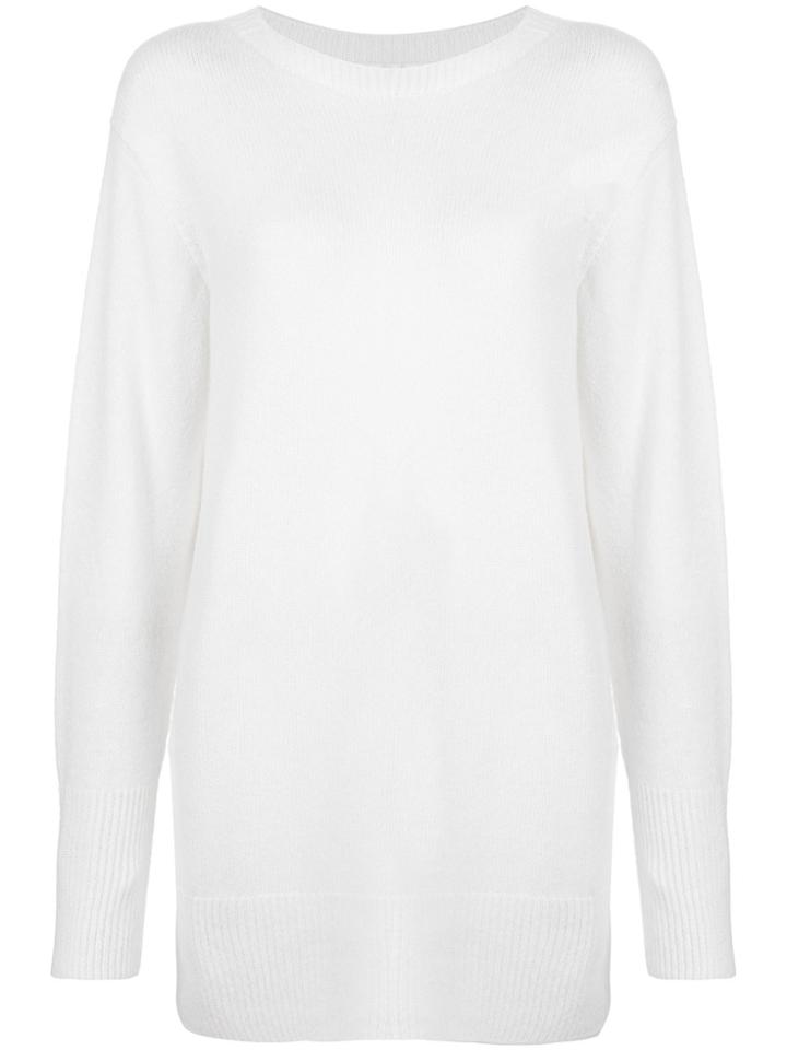 The Row Round Neck Sweater - White