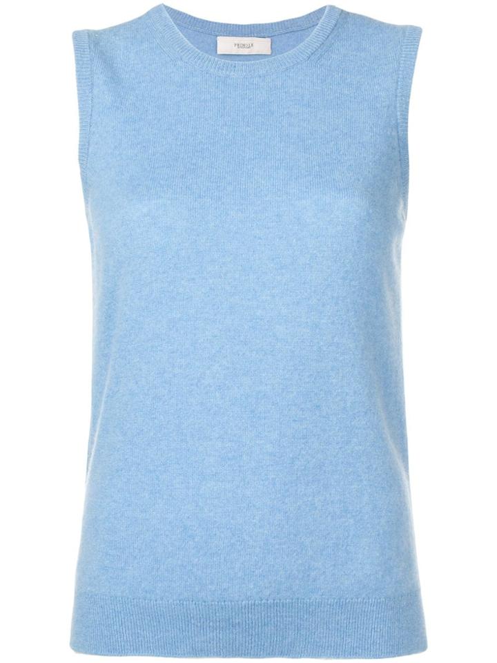 Pringle Of Scotland Sleeveless Knitted Top - Blue