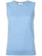 Pringle Of Scotland Sleeveless Knitted Top - Blue
