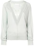 Chloé Lace Trim Jumper - Grey