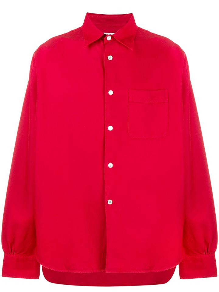 Our Legacy Chest Pocket Oversized Shirt - Red