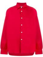 Our Legacy Chest Pocket Oversized Shirt - Red