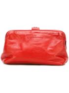 A.f.vandevorst Embossed Logo Clutch, Women's, Red, Lamb Skin