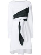Mm6 Maison Margiela Wrap And Tie Front Shirt Dress - White