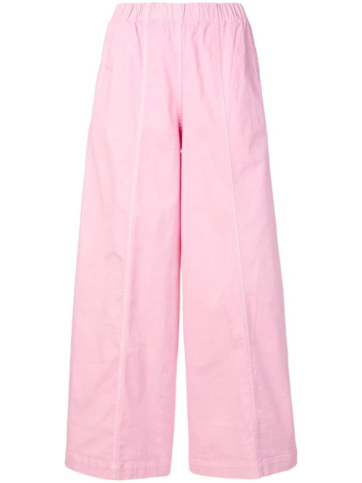 Nude Plain Palazzo Pants - Pink