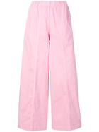 Nude Plain Palazzo Pants - Pink
