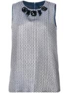 's Max Mara Embellished Neck Blouse - Grey