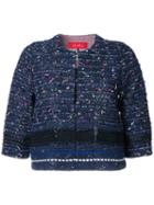 Coohem Tweed Jacket, Women's, Size: 38, Blue, Cotton/linen/flax/acrylic/rayon