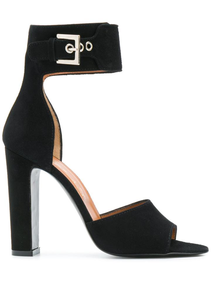 Via Roma 15 Buckled Ankle Strap Sandals - Black