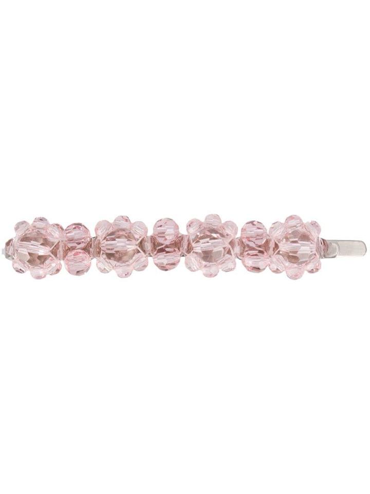 Simone Rocha Floral Crystal Hair-clip - Pink