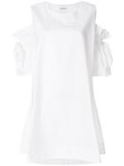 P.a.r.o.s.h. Cold Shoulder Shift Dress - White