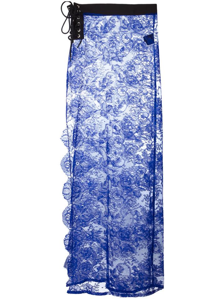 Filles A Papa - 'pamela' Lace Overskirt - Women - Polyamide - 0, Women's, Blue, Polyamide
