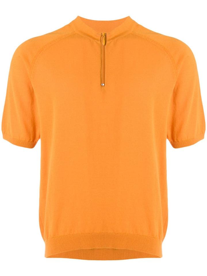 Jacquemus Half-zip Knitted Top - Orange