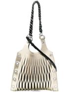 Sonia Rykiel Slit Detail Chain Shoulder Bag - Metallic