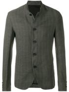 Masnada Striped Button Jacket - Grey
