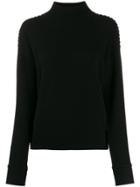 Theory Cashmere Roll-neck Jumper - Black