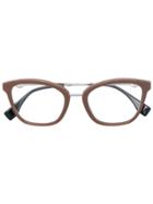 Fendi Eyewear Bold Framed Glasses - Brown