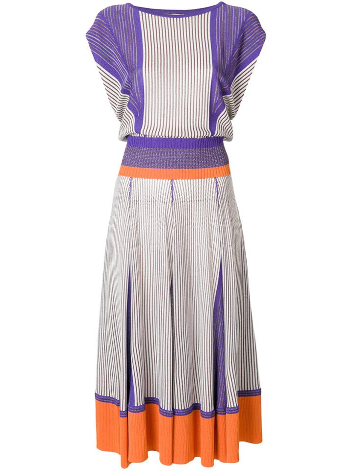 Issey Miyake Vintage Striped Top And Skirt Set - Multicolour