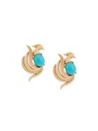 Susan Caplan Vintage 1960s 18kt Gold Plated Brass Avon Bird Earrings