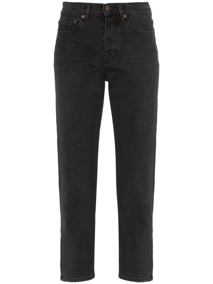 Jeanerica Straight Leg Cropped Jeans - Black