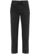 Jeanerica Straight Leg Cropped Jeans - Black