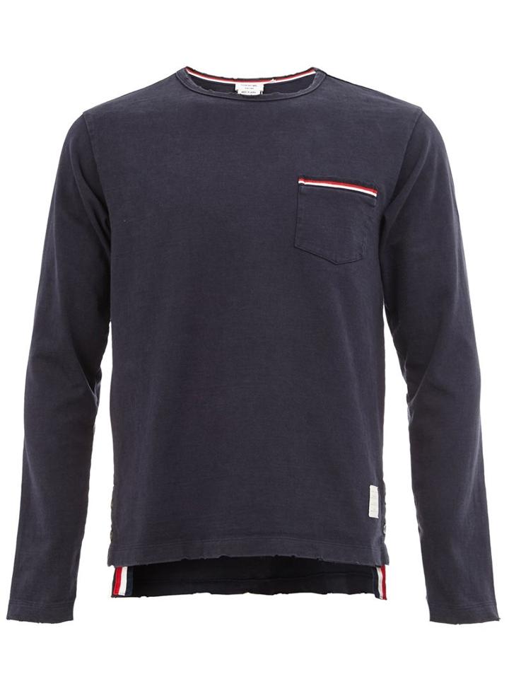 Thom Browne Striped Details Longsleeved T-shirt