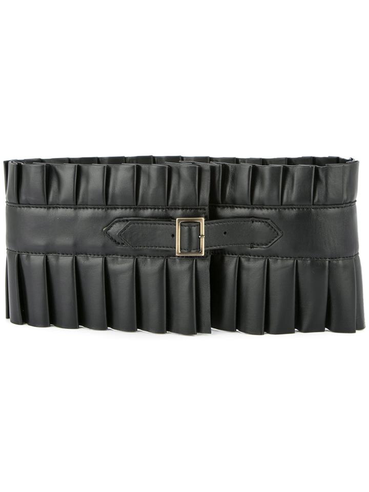 Philosophy Di Lorenzo Serafini Wide Pleated Belt - Black