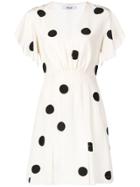 Derek Lam 10 Crosby V-neck Ruffle Sleeve Dress - White
