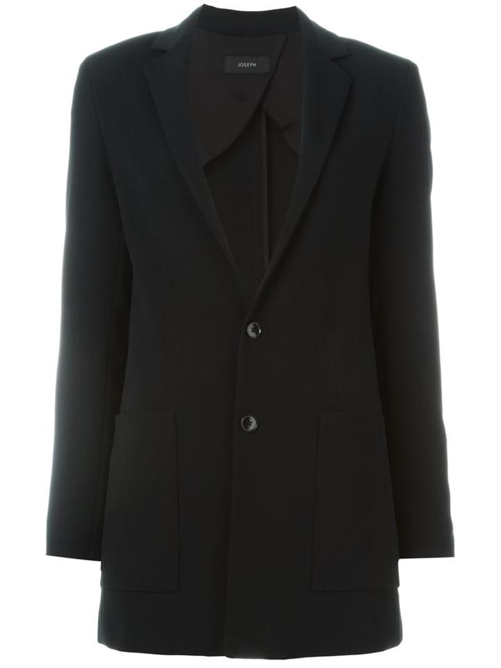 Joseph Two Button Blazer, Women's, Size: 38, Black, Spandex/elastane/acetate/viscose