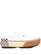 Vans Platform Check Detail Stacked Sneakers - White