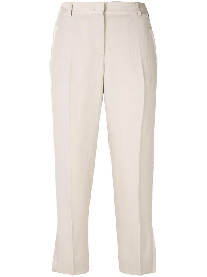 Twin-set Wide Leg Cropped Pants - Nude & Neutrals