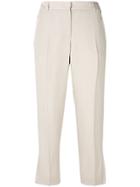 Twin-set Wide Leg Cropped Pants - Nude & Neutrals