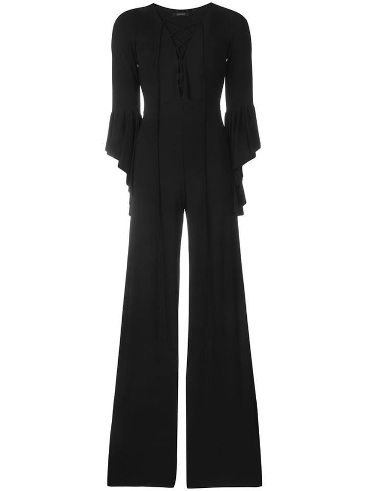 Fisico Lace-up Detail Jumpsuit - Black