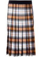 Cédric Charlier Pleated Tartan Skirt - Multicolour